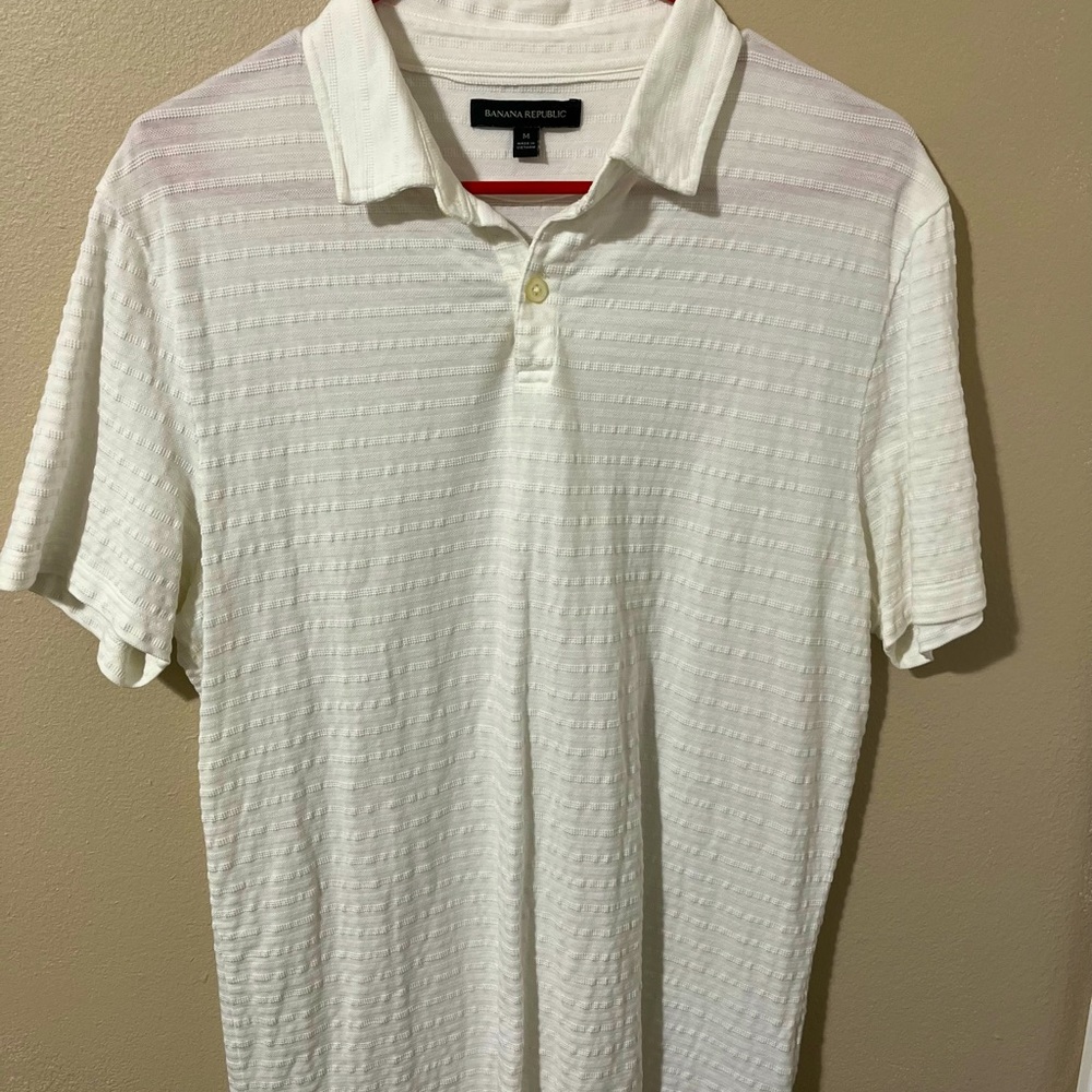 Banana Republic White collared shirt size M